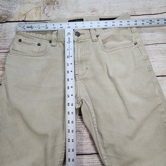 Bullhead Denim Co. Men's SLIM Tan Denim Jeans Logo Straight Leg 31Wx30L - Picture 3 of 9